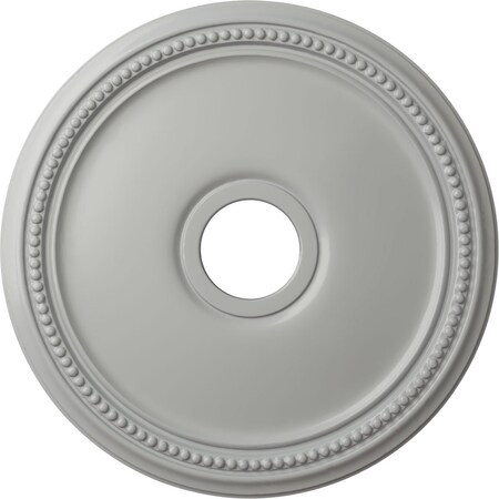 Diane Ceiling Medallion (Fits Canopies up to 5 3/8"), Hand-Painted Frost, 18"OD x 3 5/8"ID x 1 1/8"P